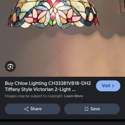 Chole Tiffany Style Victorian Design 2-Light Pendant