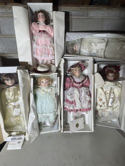 Vintage porcelain dolls