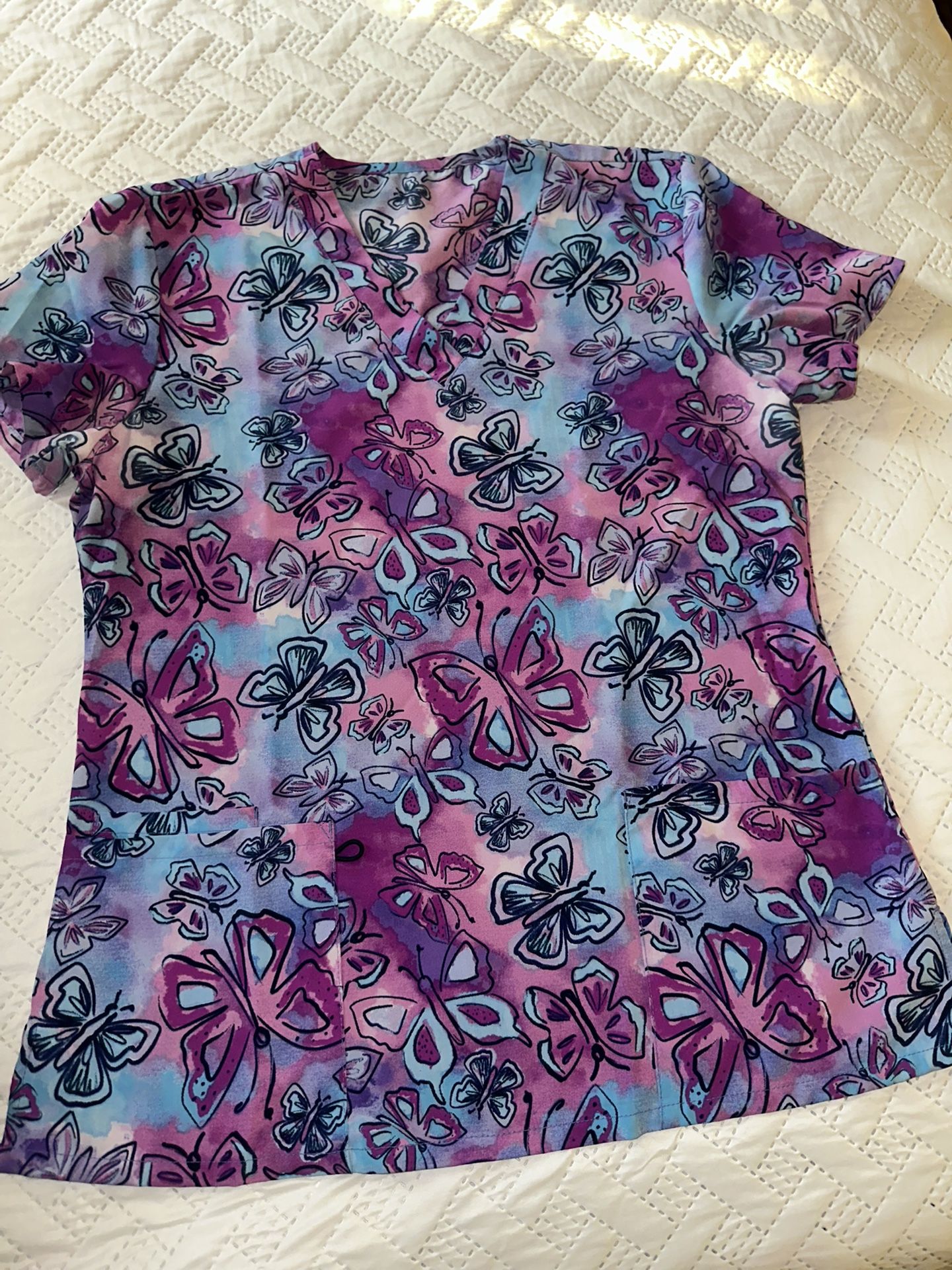 Butterfly Scrub Top