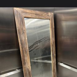Standing Wood Rustic Full Length  Mirror 