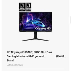 27" Samsung Odyssey G3 FHD Gaming Monitor