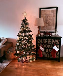 Artificial Christmas Tree with LED lights 5 1/2 feet