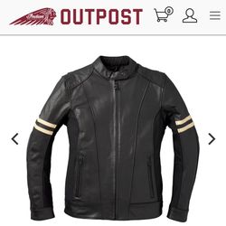 Woman’s Black Leather Riding Jacket With Removal Le Liner