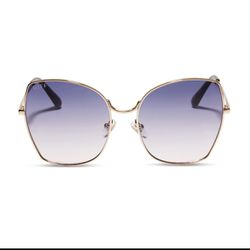 Diff Eyewear - Lonna - Gold + Lavender Rose Gradient Sunglasses