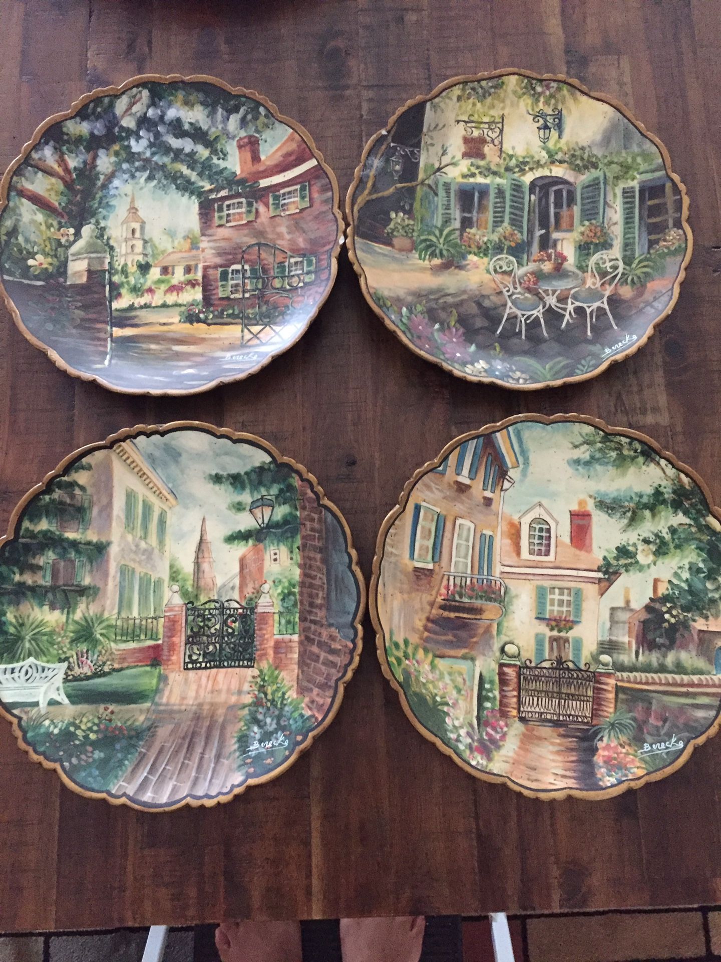 Hand painted/signed plates