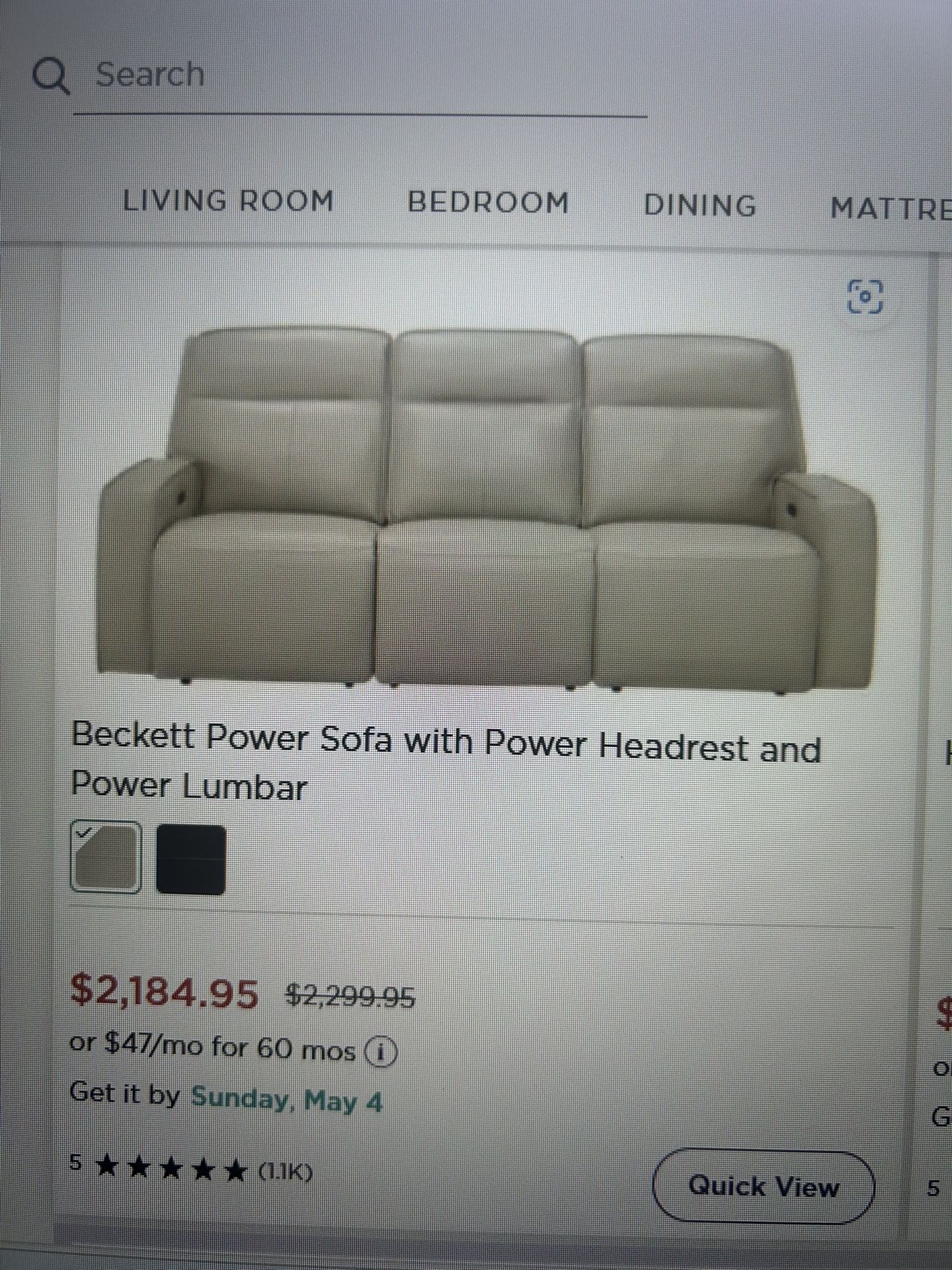 Leather Reclining Coach