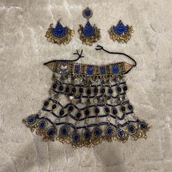 Blue Afghani Jewelry Set