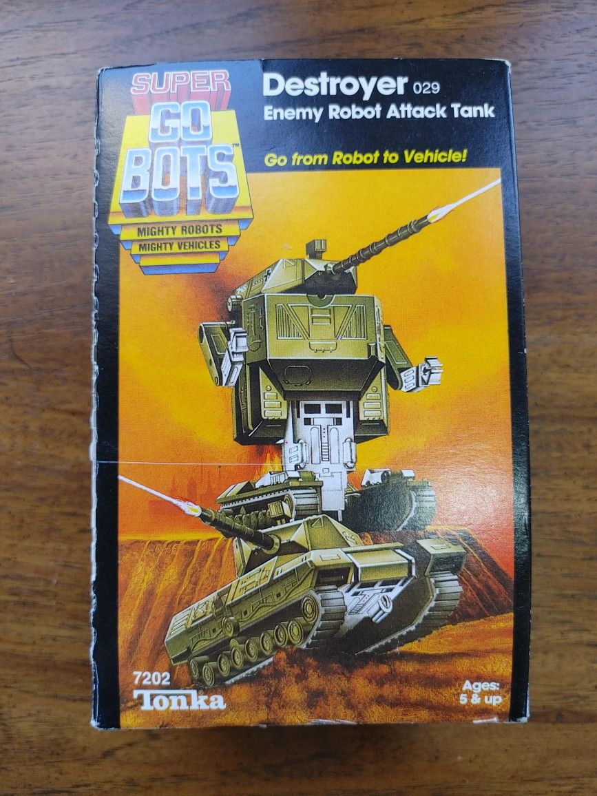 Vintage 1984 Tonka Super Gobots Destroyer 29 Enemy Robot Attack Tank in box 1980's Robot Transforming Vehicle Toy Unopened New In Box NOS