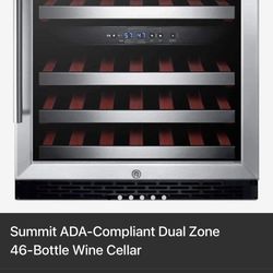⚡ SALE SALE SALE! 23.5” W 46-Bottle Dual-Zone Wine Cooler – $350⚡