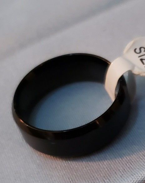 Mens Black Wedding Band Size 10....perfect For That Special Day
