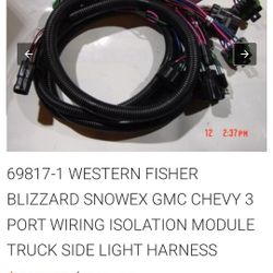 Western Snow Plow Wiring   69817-1 GM Headlight Harness Kit Truck Side