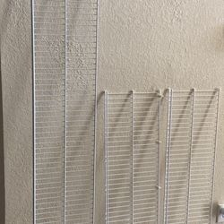 Wire shelves- 1 is 70”x12” =$10 , 2 are 44”x12” = $5 each . Address 👇
