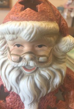 Santa Candle Holder