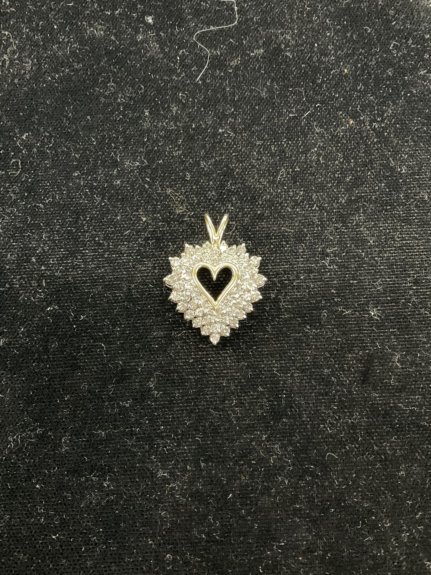 14k Diamond Heart Pendant