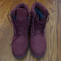 Red Timberland Boots Size 9