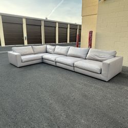 Restoration Hardware Lugano Leather Modular Sectional 