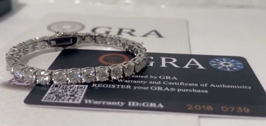 925 sterling silver Moissanite tennis bracalet