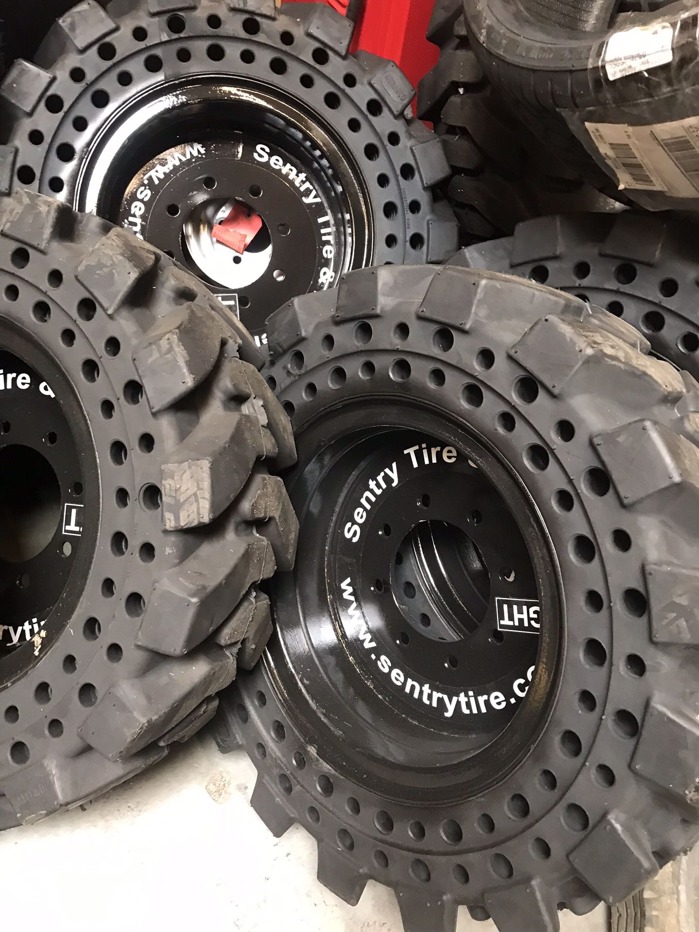 4x 10-16.5 solid tires bobcat tires with rim
