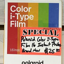 Polaroid Color i-Type Film 16 Instant Photos Brand New 