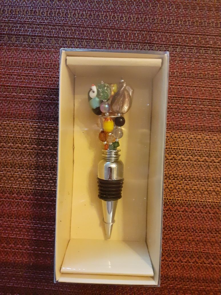 New! LSArts Glass Wine Bottle Stoppe Glass Cork