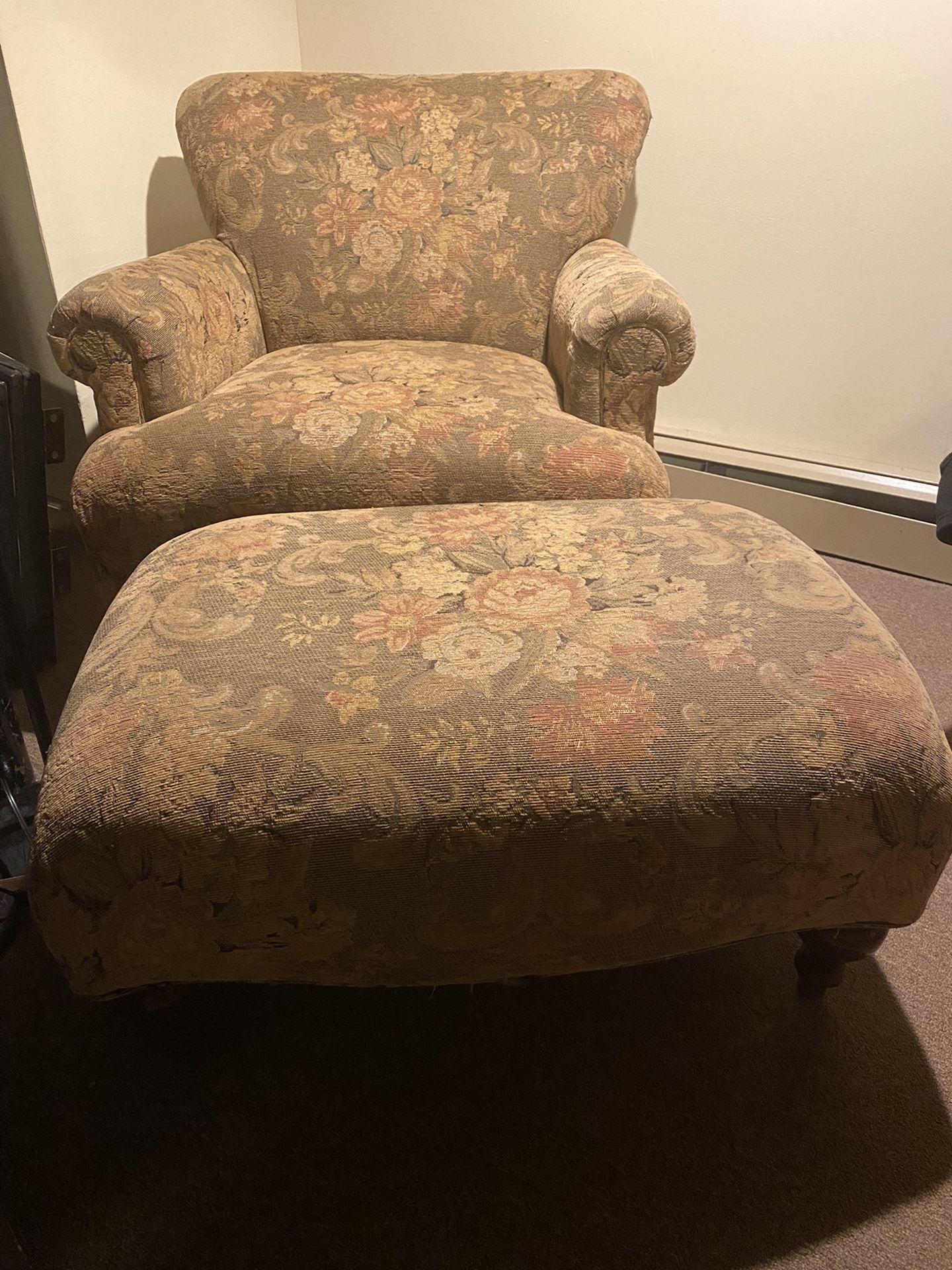 Arm Chair And Ottoman