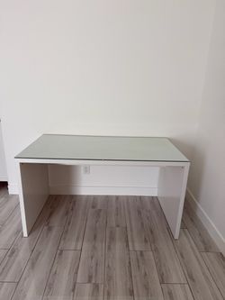 White Desk 55width 30 height. 291/2 depth
