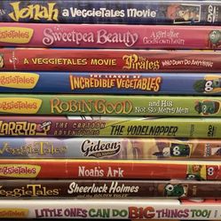 HUGE BUNDLE OF 10 PACK OF VEGGIETALES DVDS (DVD) BUNDLE #2