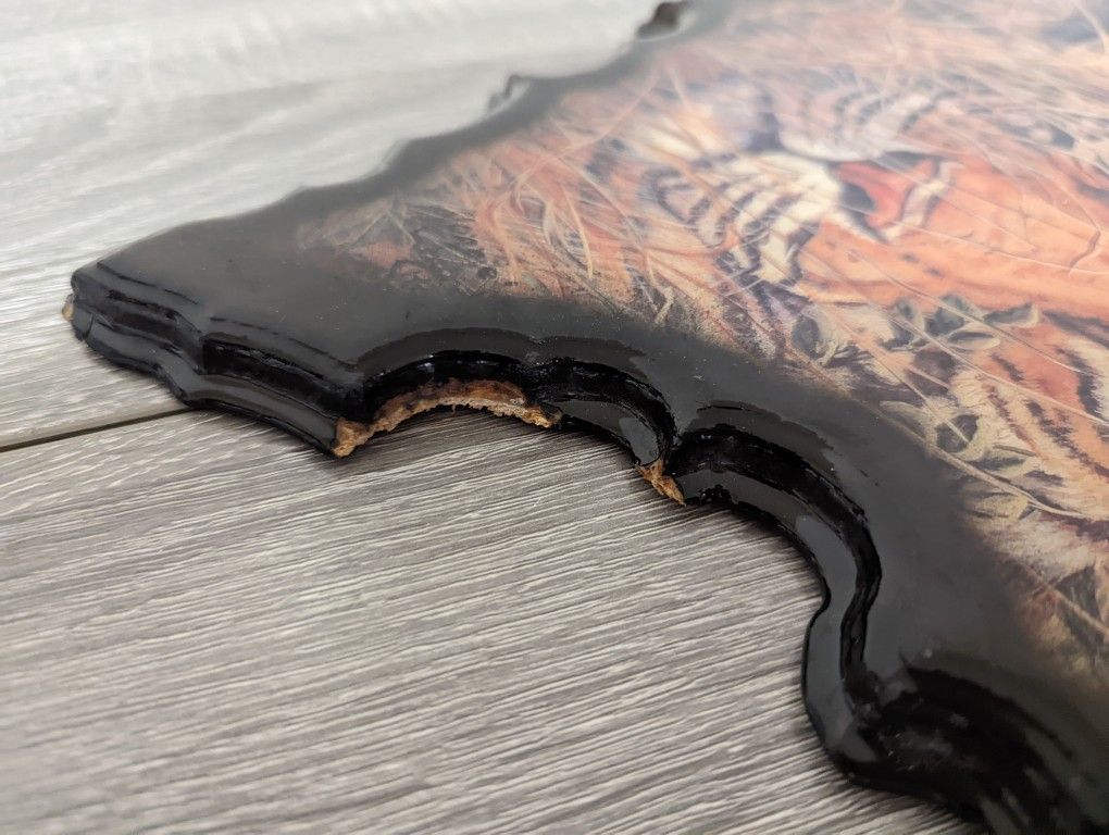 African Tiger, Lion, Panther Big Cats Wildlife Barnwood Wall Art Wooden Scene