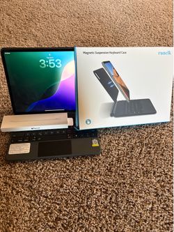 2020 iPad Pro 12.9” (4th Gen) 128GB Cellular + Apple Pencil + Keyboard Case