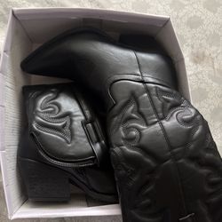 Top Moda ELK-1 Black Western Boots Size 7