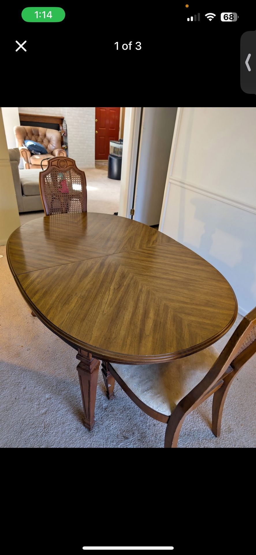 Free Dining Room table And 2 Chairs