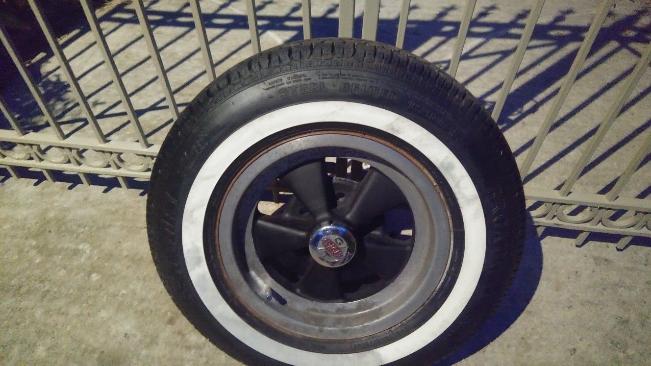 Old School Brushed Aluminum Steel Vintage GT Cragar 14 Inch Rims. for