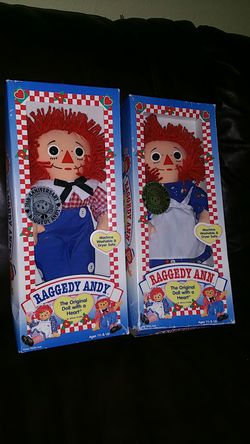 Hasbro 12" Raggedy Ann & Andy Plush Dolls
