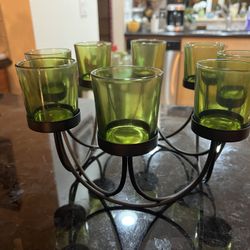 Pretty Green Candle Holders