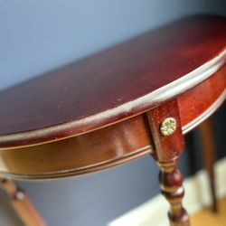 Half Moon Wood Console Table