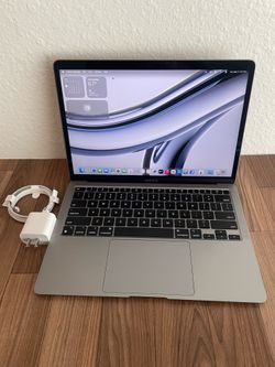 MacBook Air 13 (M1 chip / Latest OS 26 Tahoe) 8GB Memory Good Laptop (100% Battery )