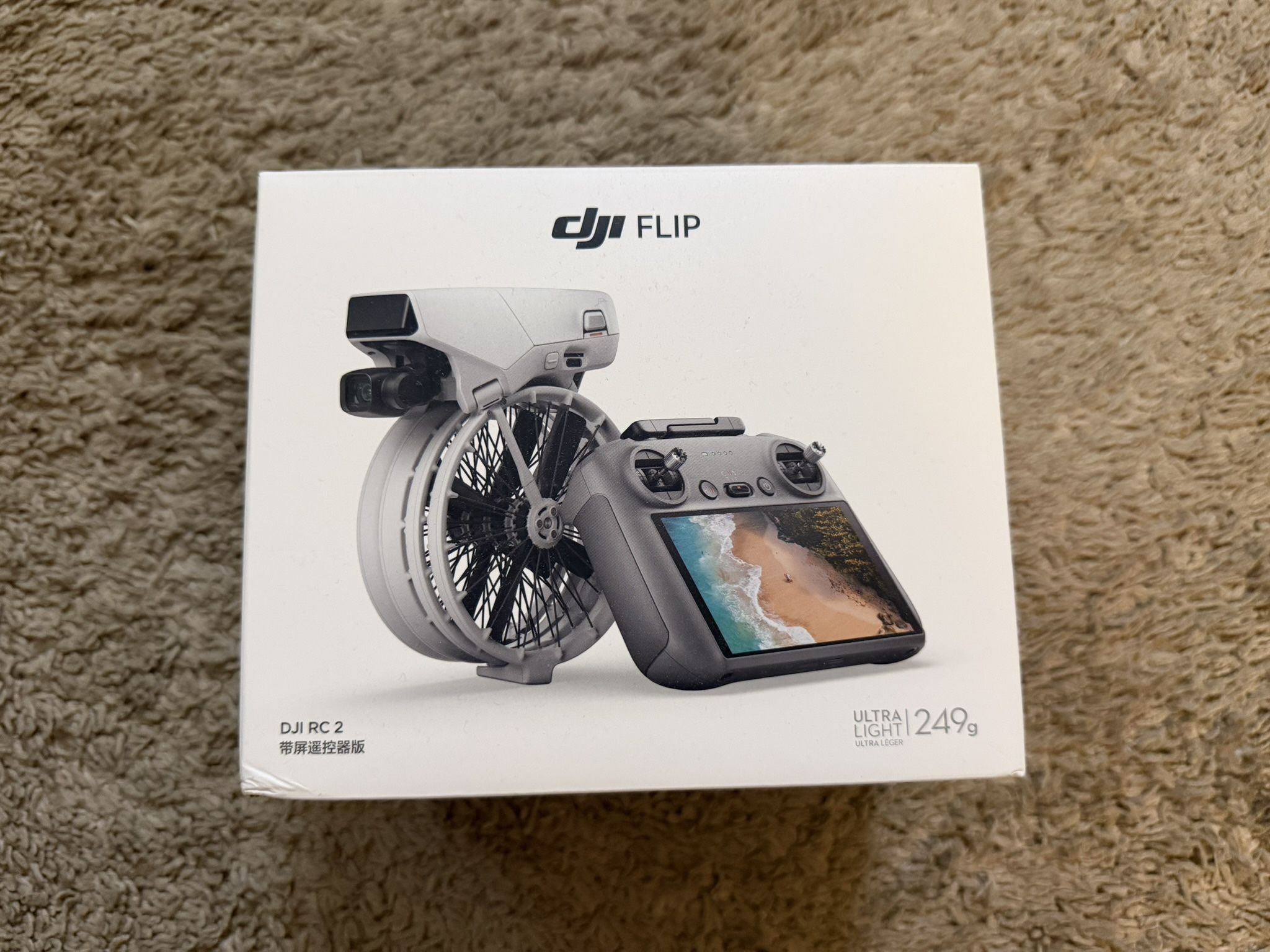 DJI Flip With RC 2 Screen Remote Controller, Follow Me Drone With 4K UHD Camera for Adults, Under 249 g