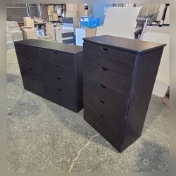 Eight and five drawers dresser with rails / 5 and 8 drawers dresser with rails