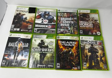Xbox 360 Game Lot GTA IV Gears of War 1 3 COD 4 Battlefield Titanfall 8 Games