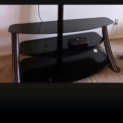 Black Glass TV Stand 