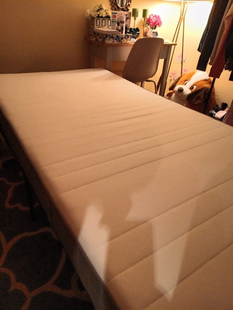 Brand New Twin Bed & Brand New Twin Mattress.
