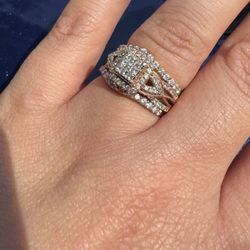 Rose Gold Bridal Set & Men’s Wedding Band