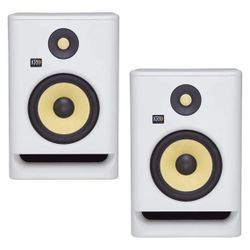 KRK RP5 Rokit 5 G4 Pro Bi-Amp 5" Powered Studio Monitors, White Noise - Pair