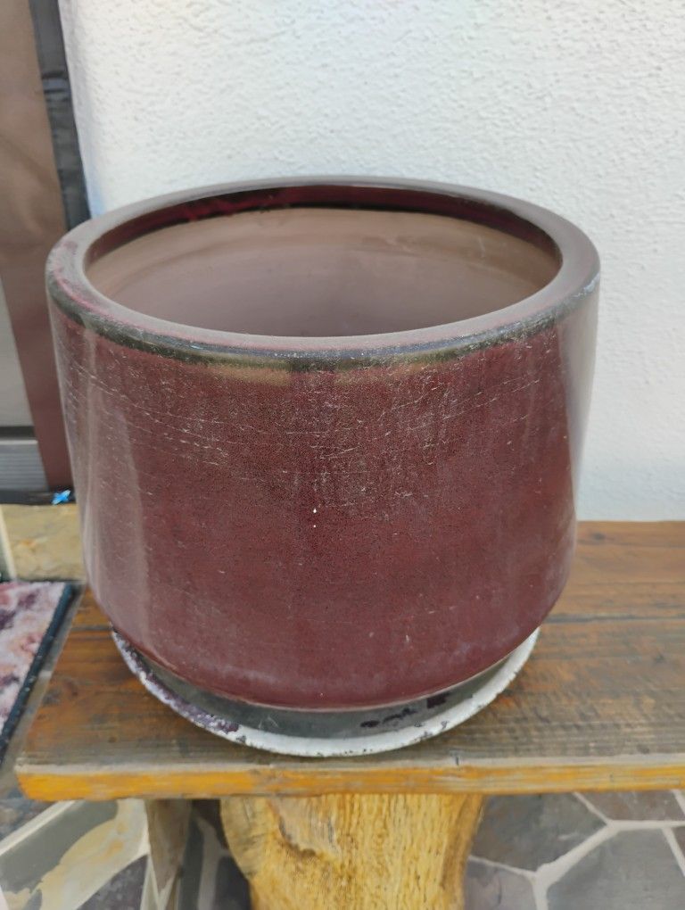 13" Tall Ceramic Pot