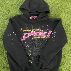 Pink Black Sp5der Hoodie