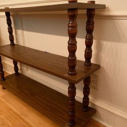 Mid Century Solid Wood Shelving Unit