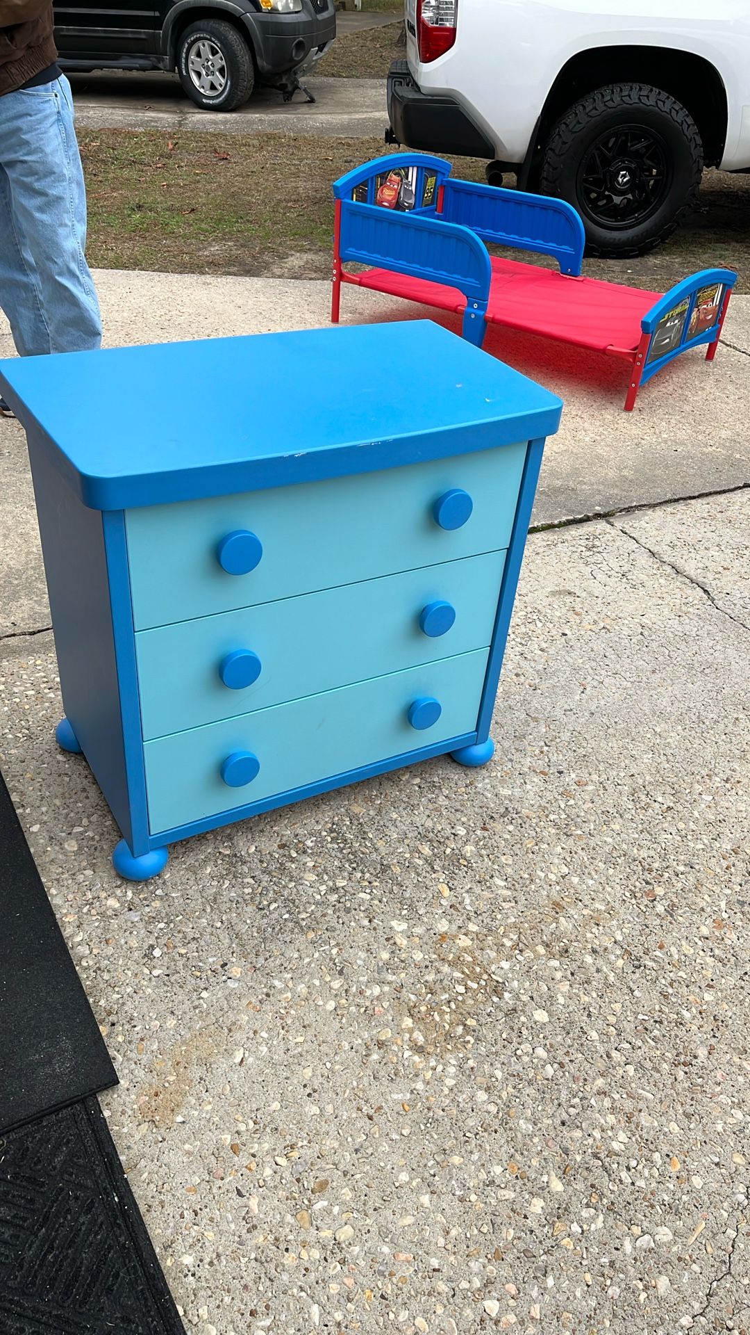 Solid Wood Dresser Three Drawers Excellent Condition