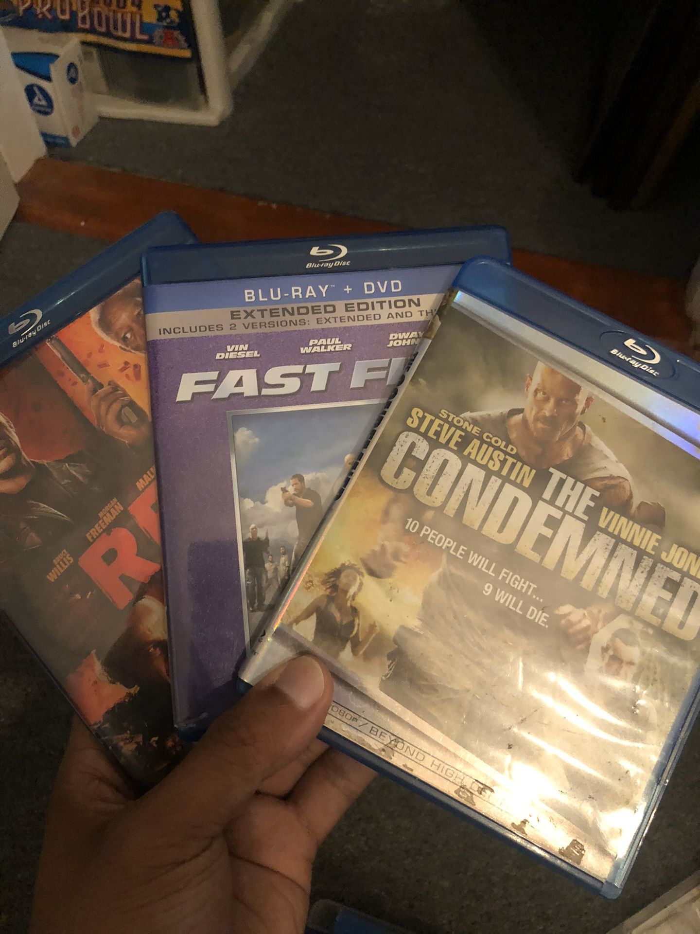 3 action Blu ray disc movies