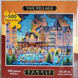 Dowdle Folk Art Vail Village Puzzle 