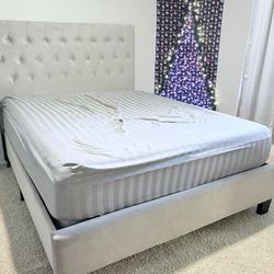 Moving- Quality mattress  with box spring and bed frame - Price Negotiable !